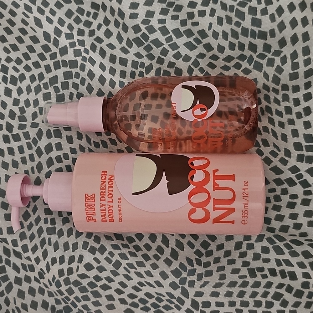 NEW Pink Coconut Body Lotion and Spray Set